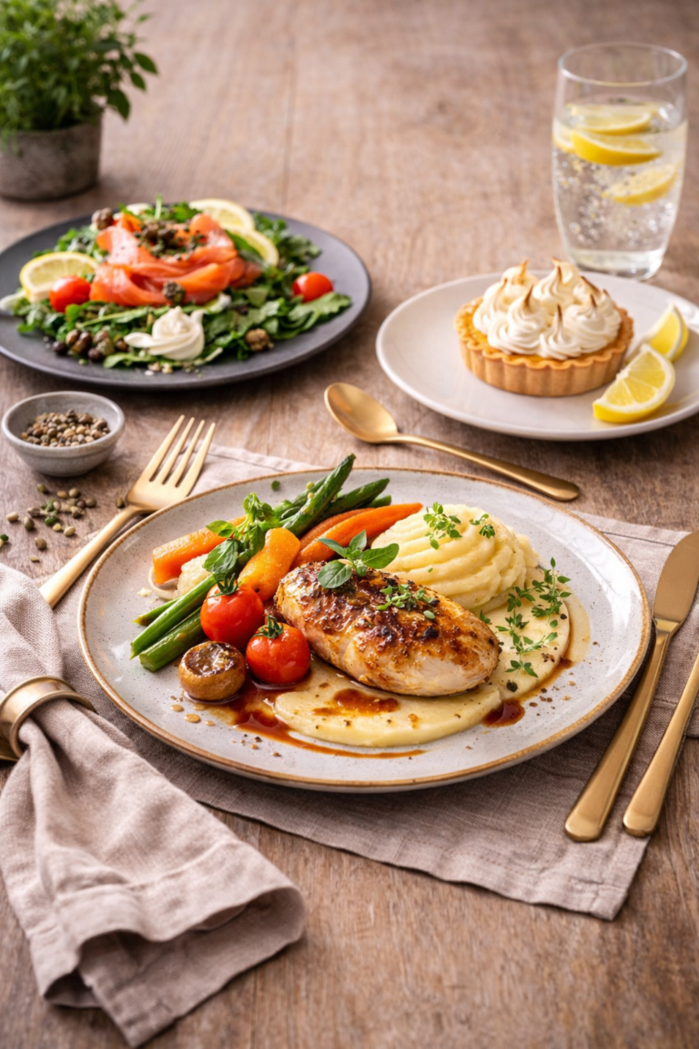 Menu gourmand pour un déjeuner léger et équilibré